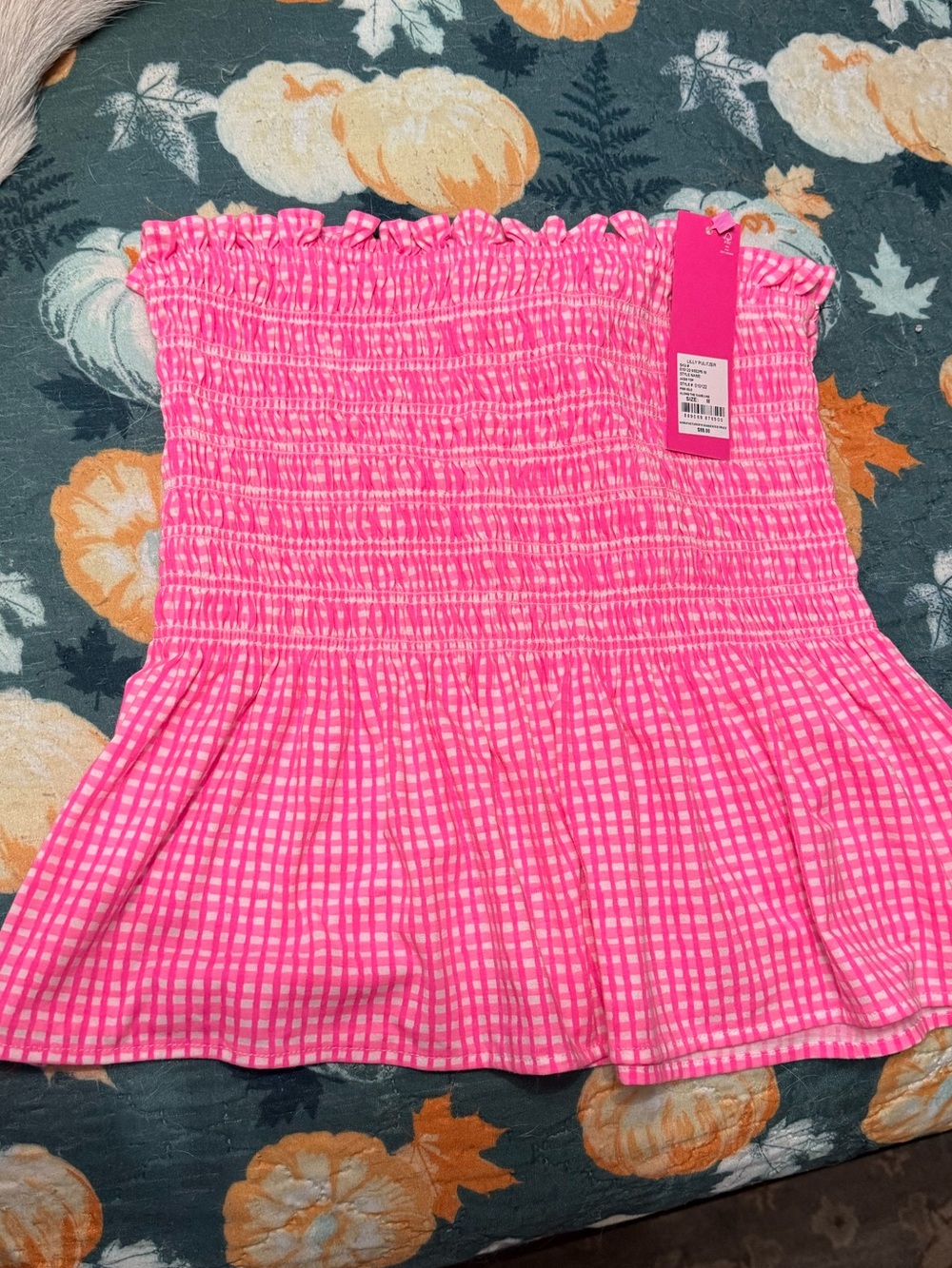 Lilly Pulitzer Pink Smocked Peplum Top